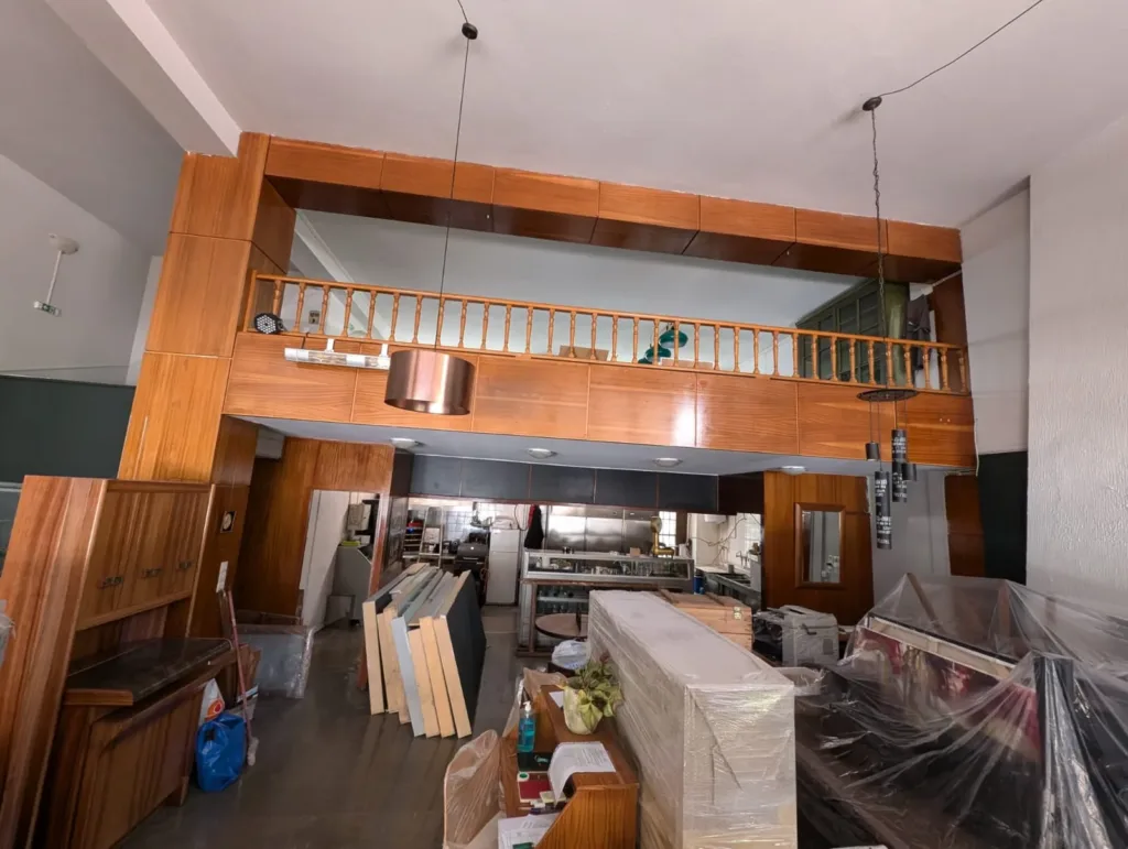 During the renovation