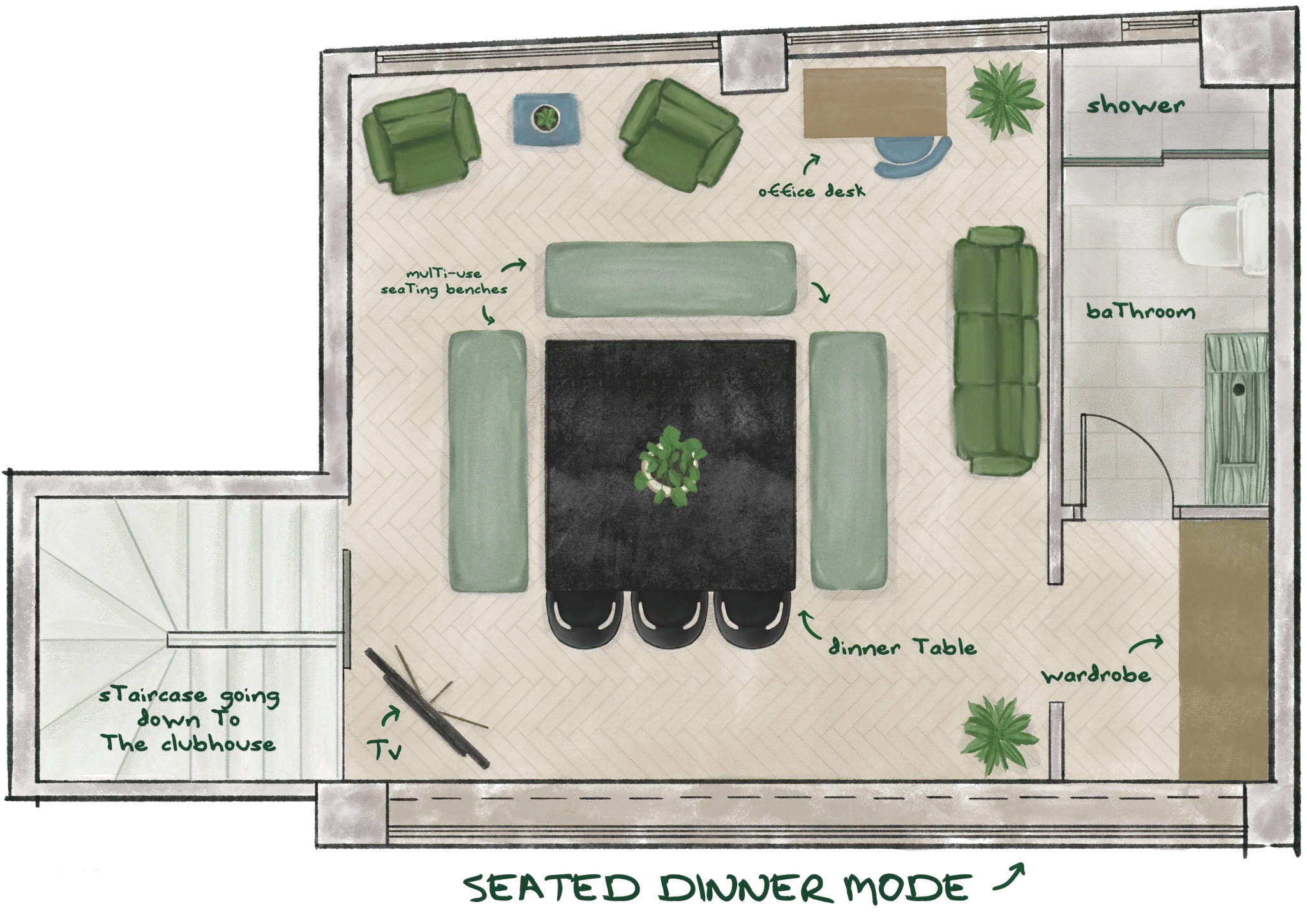 Apart Club House – Salon Privee Seated Dinner Mode 2