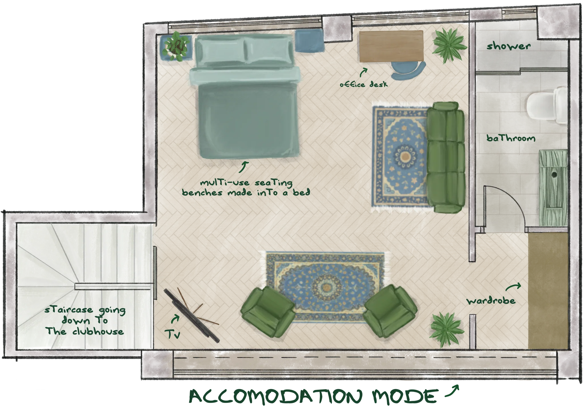 Apart Club House – Salon Privee Bedroom Mode